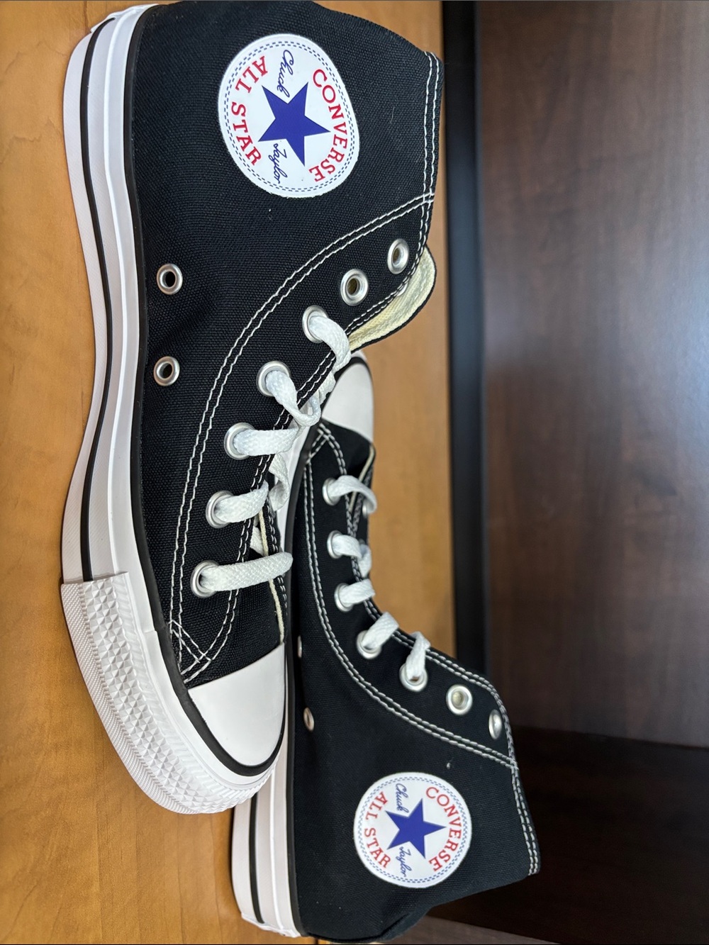 Converse High Top Sneakers in Black and White